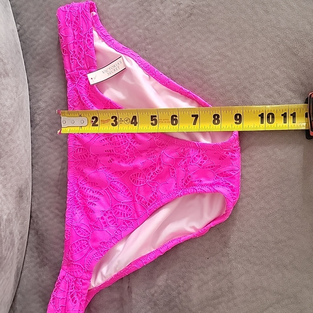 Victoria’s Secret “The Knockout Bikini” in Neon Pink Lace Overlay Size XL - Picture 12 of 12